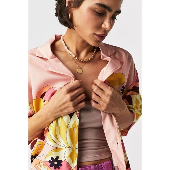 Free People x Scotch & Soda Camp Place Printed Shirt - Picture 2 of 7